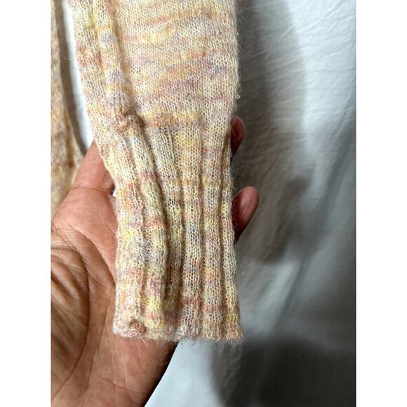 Anthropologie Sleeping on Snow Mohair Wool Cardigan Pink Long Line Size S - Picture 4 of 9